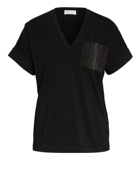 BRUNELLO CUCINELLI T-Shirt mit Schmucksteinbesatz