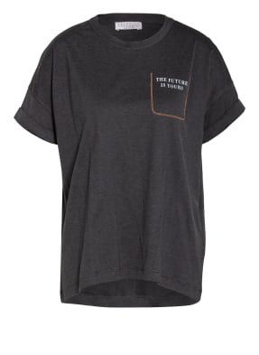 BRUNELLO CUCINELLI T-Shirt mit Schmucksteinbesatz
