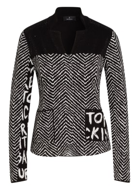 monari Strickblazer mit Schmucksteinbesatz