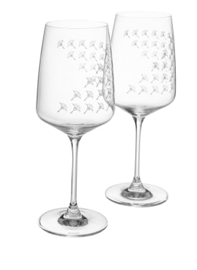 JOOP! Set of 2 wine glasses FADED CORNFLOWER