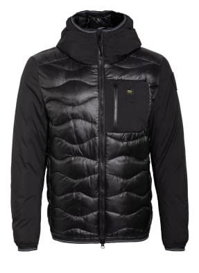 Blauer Steppjacke