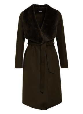 Mackage Wollmantel SYBIL mit Echtfellbesatz