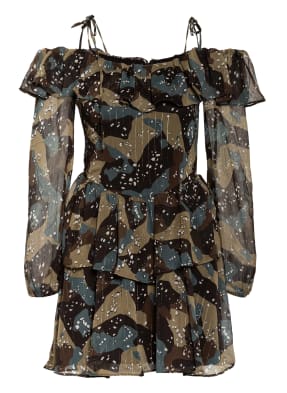 GUESS Off-Shoulder-Kleid VEDA mit Glitzergarn