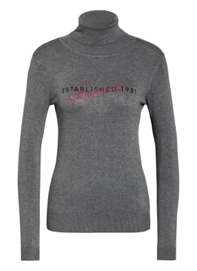 GUESS Rollkragenpullover MARTA mit Schmucksteinbesatz