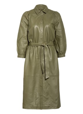BRUUNS BAZAAR Hemdblusenkleid PETRAH ZIA mit 3/4 Arm aus Leder