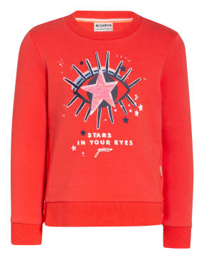 GARCIA Sweatshirt mit Paillettenbesatz