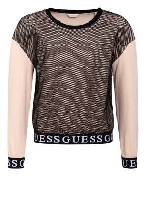 GUESS Sweatshirt im Materialmix