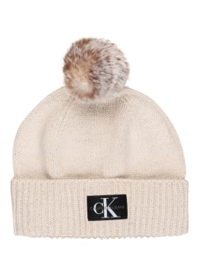 Calvin Klein Mütze mit Glitzergarn