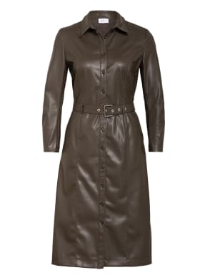 heart MIND Hemdblusenkleid in Lederoptik