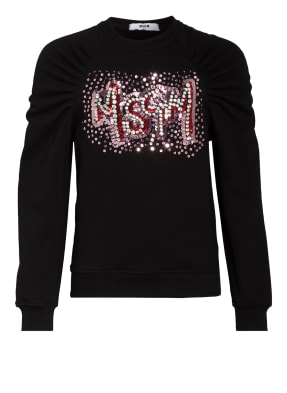 MSGM KIDS Sweatshirt mit Pailletten- und Schmucksteinbesatz