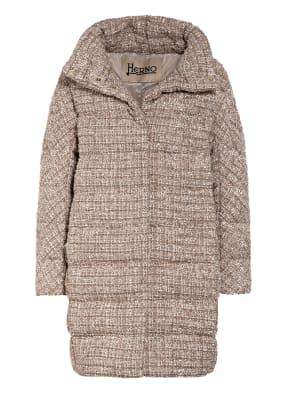 HERNO Bouclé-Daunenmantel