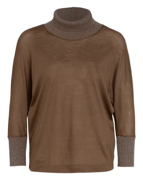 FABIANA FILIPPI Rollkragenpullover mit Glitzergarn