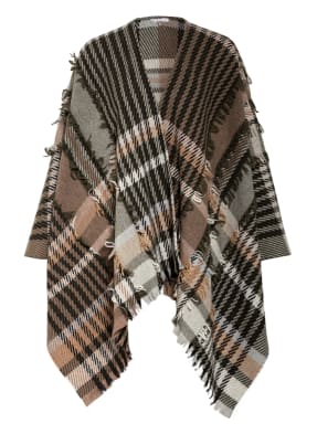FABIANA FILIPPI Poncho mit Fransenbesatz