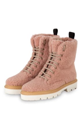 DONNA CAROLINA Schnürboots mit Kunstfellbesatz