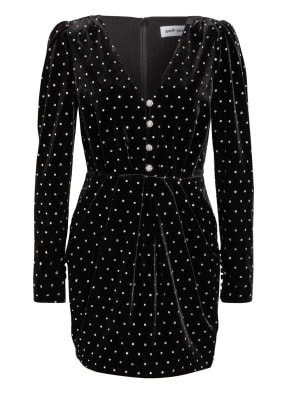 self-portrait Samtkleid mit Paillettenbesatz