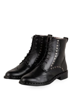 Pertini Schnürstiefeletten mit Nietenbesatz