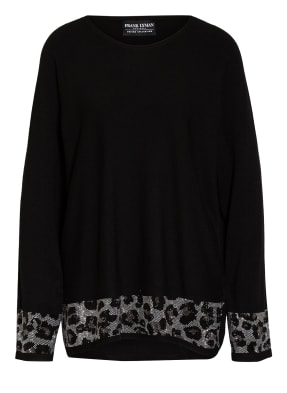 FRANK LYMAN Pullover mit Schmucksteinbesatz
