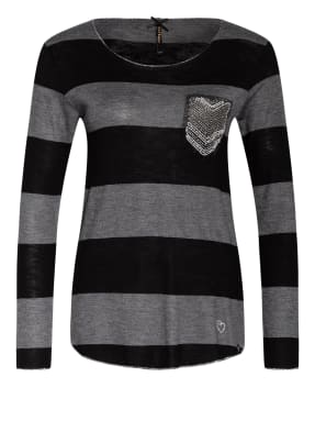 KEY LARGO Longsleeve JANINA mit Perlenbesatz