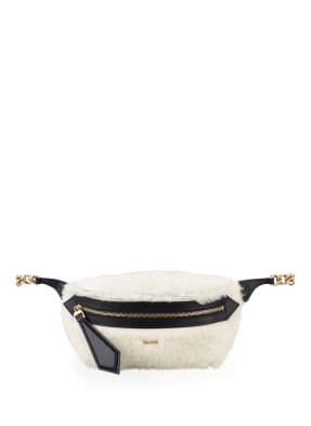 Max Mara Gürteltasche mit Kunstfellbesatz