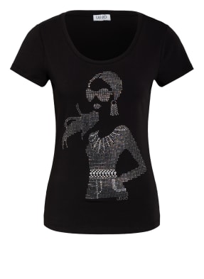 LIU JO T-Shirt mit Schmucksteinbesatz