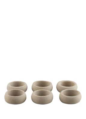 BROSTE COPENHAGEN 6er-Set Serviettenringe KIT