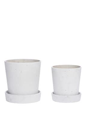 HÜBSCH 2er-Set Blumentöpfe