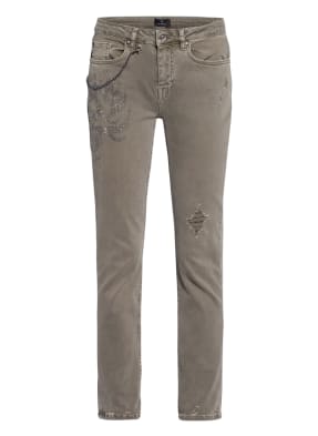 monari Skinny Jeans mit Schmucksteinbesatz