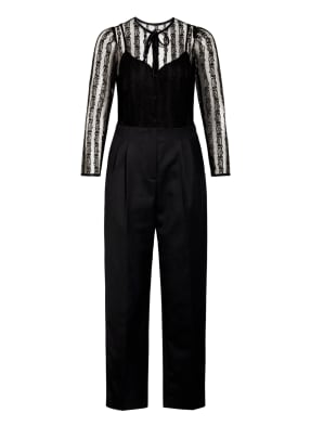 sandro Jumpsuit mit Spitzenbesatz