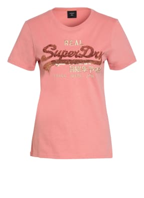 Superdry T-Shirt mit Paillettenbesatz