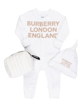 BURBERRY Set: Strampler und Mütze