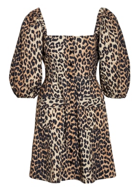 GANNI Hemdblusenkleid mit 3/4-Arm