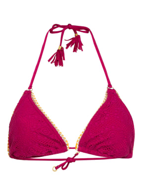 BANANA MOON COUTURE Triangel-Bikini-Top CROCHET GLEO mit Glitzergarn