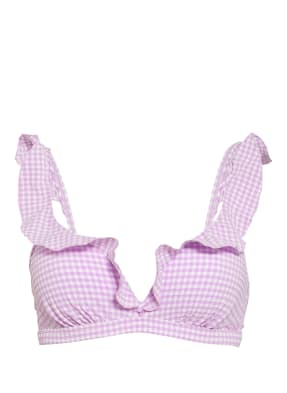 BEACHLIFE Bustier-Bikini-Top LILAC CHECK