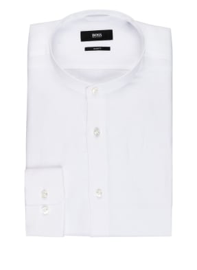 BOSS Leinenhemd JORDIN Slim Fit mit Stehkragen