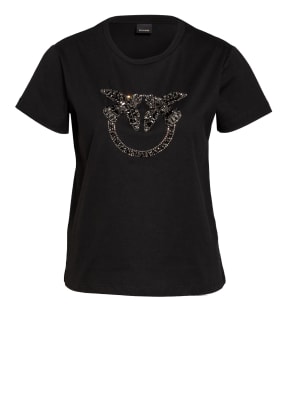 PINKO T-Shirt QUENTIN mit Schmucksteinbesatz