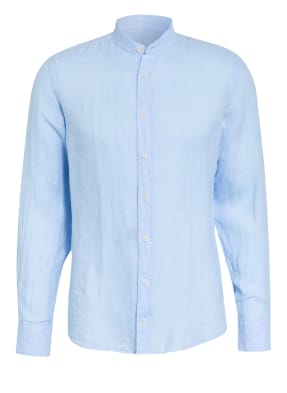 HACKETT LONDON Leinenhemd Slim Fit mit Stehkragen