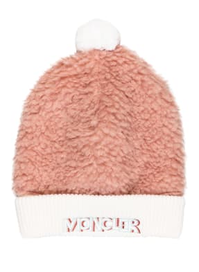 MONCLER enfant Mütze mit Kunstpelzbesatz