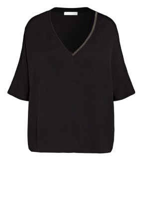FABIANA FILIPPI Blusenshirt mit Seide und Perlenbesatz