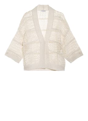 BRUNELLO CUCINELLI Strickjacke mit Leinen und Pailletenbesatz