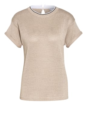 BRUNELLO CUCINELLI Strickshirt mit Schmucksteinbesatz