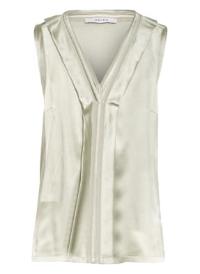 REISS Blusentop im Materialmix mit Seide