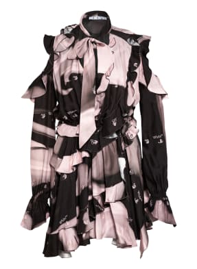 Off-White Kleid mit Volantbesatz