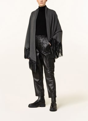 STEFFEN SCHRAUT Cape mit Fransenbesatz