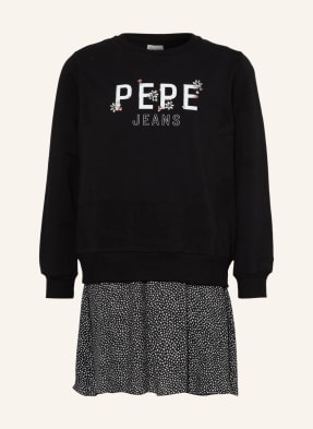 Pepe Jeans 2-in-1-Kleid mit Schmucksteinbesatz 