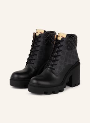 GUCCI Lace-up boots GG SUPREME 
