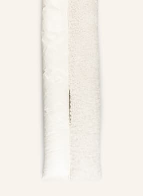 MONCLER Puchowy szal z mieszanki materia艂贸w