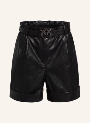 PINKO Paperbag-Shorts LICABETTO in Lederoptik