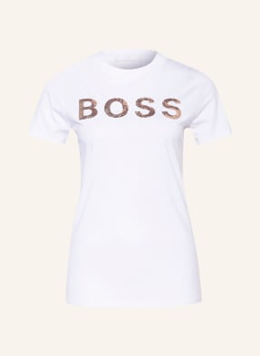 BOSS T-Shirt ELOGO mit Paillettenbesatz