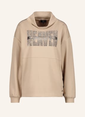 monari Sweatshirt mit Schmucksteinbesatz