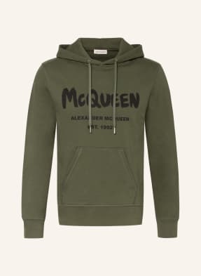 Alexander McQueen Baumwolle Oversized-Hoodie mit Logo in Schwarz Damen Bekleidung Sport- Training und Fitnesskleidung Hoodies 